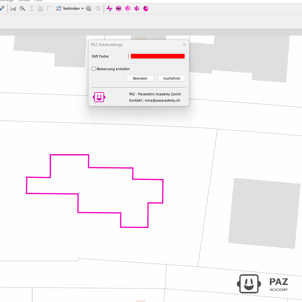 Gebäudelänge - Archicad Add-On 🇨🇭